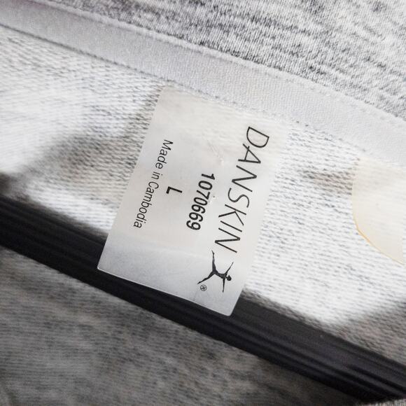 Danskin Gray Cowl Neck Cardigan Lightweight Minimalist Athleisure Size L - Picture 9 of 12